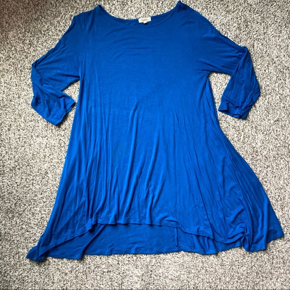 Blue 3/4 Sleeve Swing Tunic - Fanfare Size Small - Picture 1 of 4
